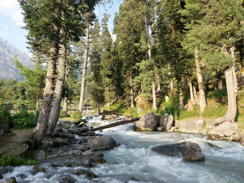 Keran village on Neelum River Kupwara North Kashmir