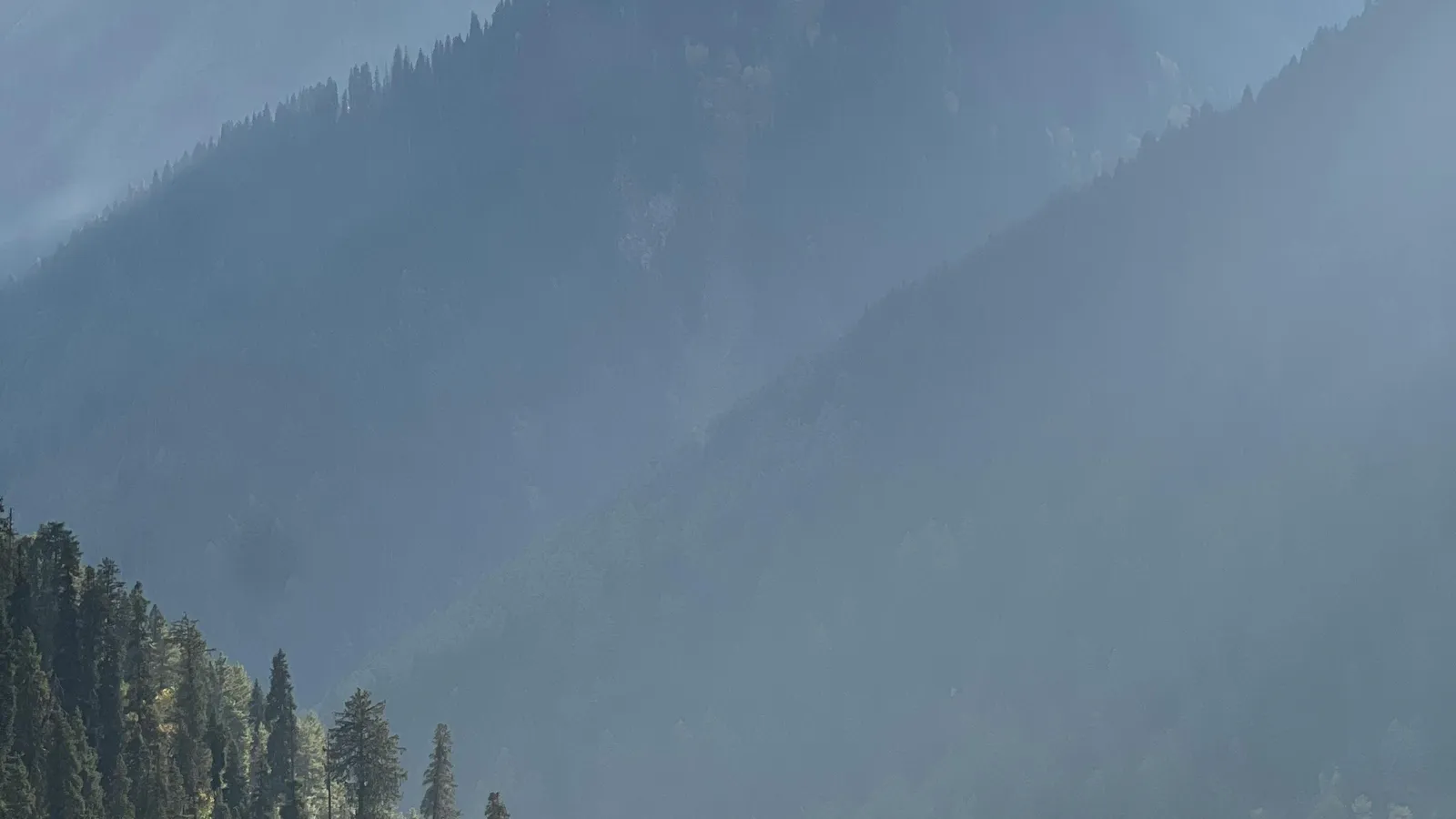 Winter snow landscape in Gulmarg, Kashmir