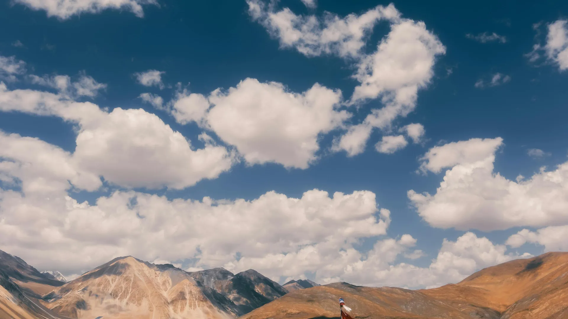 Scenic Pangong Lake panoramic view