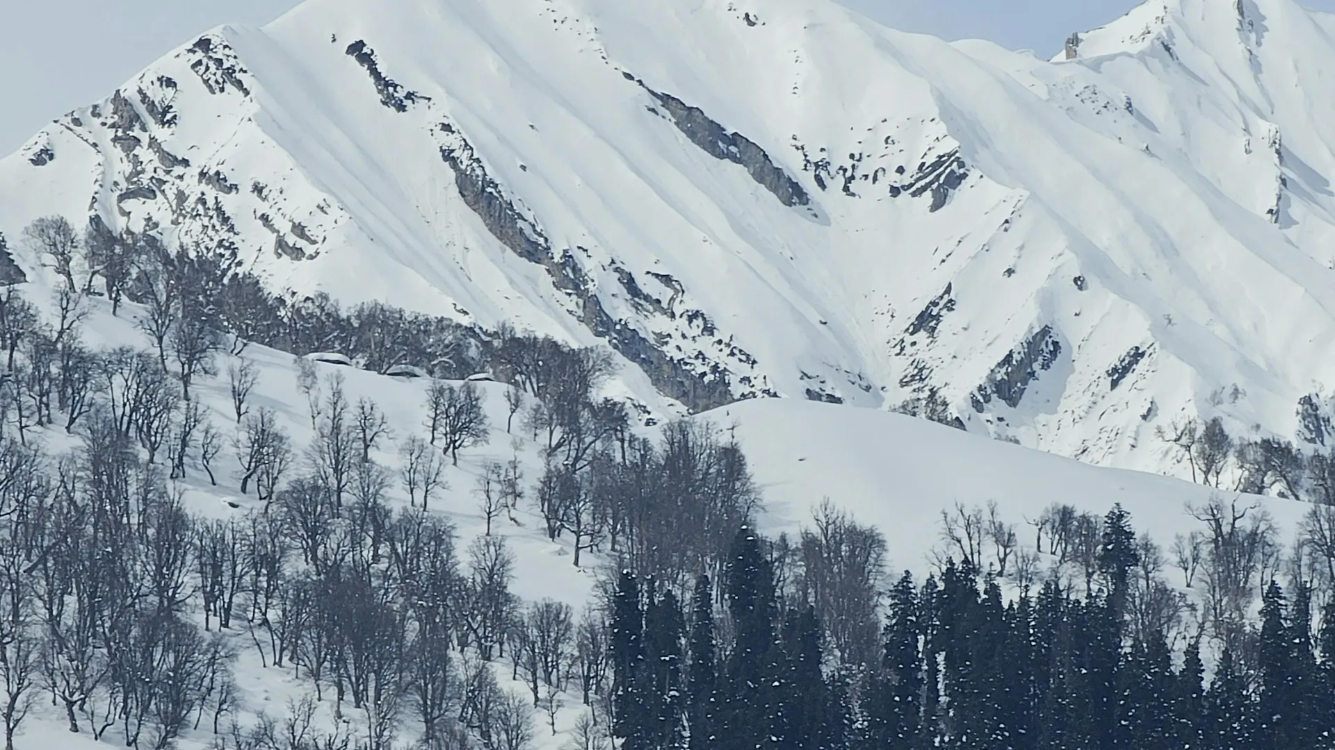 Snow-covered Sonamarg mountain scenery