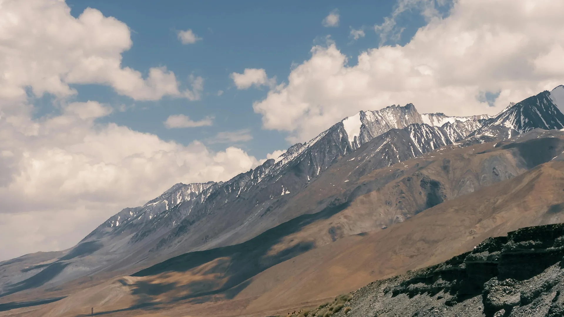 Panoramic view of Pangong Lake