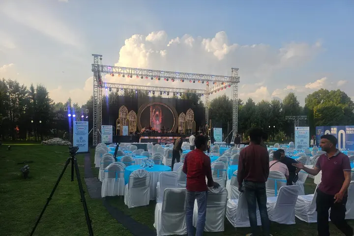 Corporate offsite event setup in Kashmir