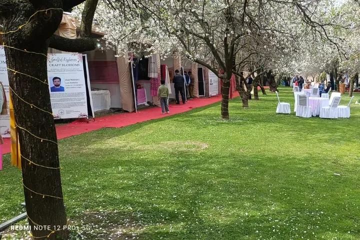 Garden seating arrangement for an event in Kashmir
