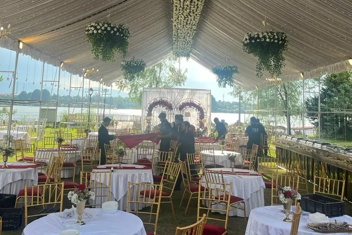 Wedding venue setup for Gulmarg event